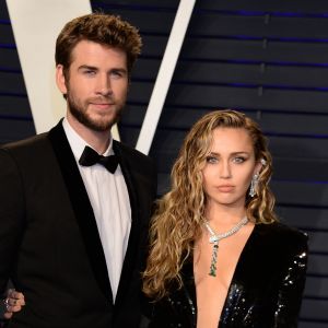 Miley Cyrus et son mari Liam Hemsworth à la soirée Vanity Fair Oscar Party à Los Angeles, le 24 février 2019