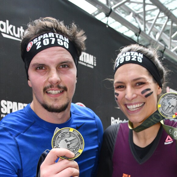 Laury Thilleman (Miss France 2011) et son compagnon le chef cuisinier Juan Arbelaez - Célébrités participent à la Spartan Race au Stade de France à Saint-Denis le 9 mars 2019. Spartan Race est le leader mondial des courses à obstacles, offrant des compétitions ouvertes à tous les niveaux de conditions physiques, de même que des compétitions " Elite " et " Age Group " pour ceux qui en veulent encore plus. Spartan Race est la première marque à proposer des temps et un classement mondial, les Spartan Race fournissent un terrain de choix pour les coureurs à obstacles débutants ou professionnels qui cherchent à se lancer de nouveaux challenges partout dans le monde. © Giancarlo Gorassini/Bestimage09/03/2019 - Saint-Denis
