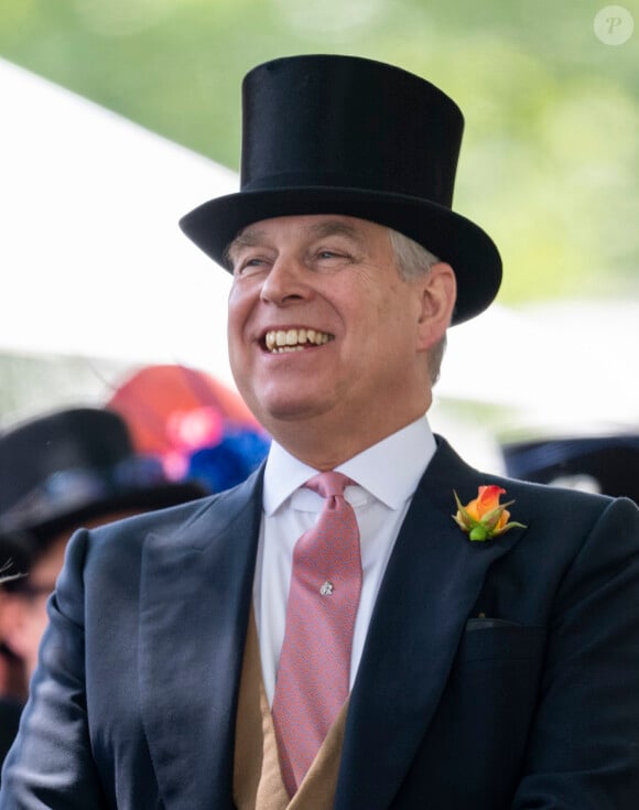Le prince Andrew, duc d'York lors des courses de chevaux à Ascot le 21 juin 2019.