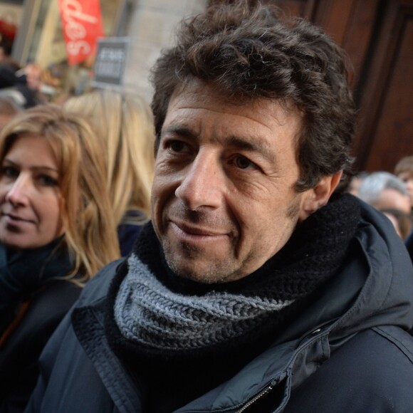 Patrick Bruel et Amanda Sthers - Marche républicaine pour Charlie Hebdo à Paris, suite aux attentats terroristes survenus à Paris les 7, 8 et 9 janvier. Paris, le 11 janvier 2015.