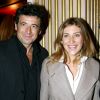 Patrick Bruel et Amanda Sthers lors de la générale de la pièce "Thalasso" au théâtre Hebertot, à Paris, le 8 octobre 2007.