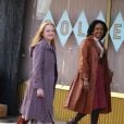 Tiffany Haddish et Elizabeth Moss sur le tournage de "Les Baronnes" à New York, le 12 janvier 2019.