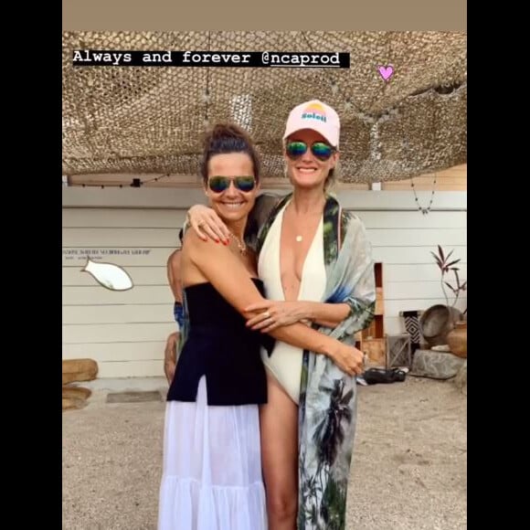 Laeticia Hallyday aux côtés de son amie Cécile Angeli à Saint-Barthélemy. Instagram, le 20 août 2019.