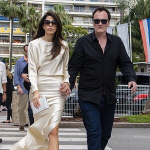 Exclusif - Quentin Tarantino et sa femme Daniella Pick arrivent à la cérémonie des Palm Dog lors du 72ème Festival International du film de Cannes, France, le 24 mai 2019.