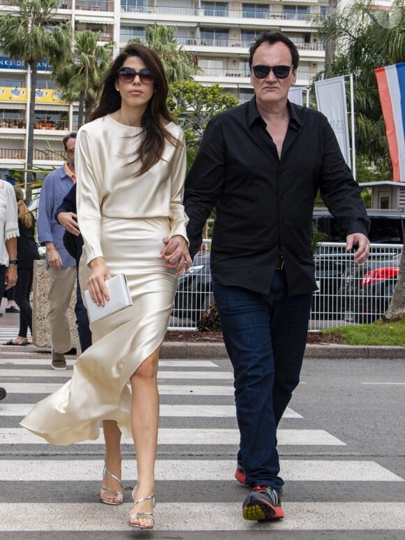 Exclusif - Quentin Tarantino et sa femme Daniella Pick arrivent à la cérémonie des Palm Dog lors du 72ème Festival International du film de Cannes, France, le 24 mai 2019.