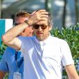 Guillaume Canet et Paloma de Crozals pendant la reconnaissance du Prix Geberit en faveur de l'association Ela lors du Longines Paris Eiffel Jumping au Champ de Mars à Paris, France, le premier 7 juillet 2019. © Pierre Perusseau/Bestimage