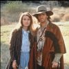 Jane Seymour et Joe Lando - Tournage de la série "Docteur Quinn, femme médecin", 1993.
