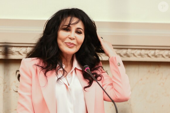 Exclusif - Yamina Benguigui, présidente de l'institut Robert Schuman - Conférence sur le thème: "Pour une diplomatie féministe leader en France et en Europe" à l'Assemblée nationale. Paris, le 5 juillet 2018. © Stéphane Lemouton/Bestimage