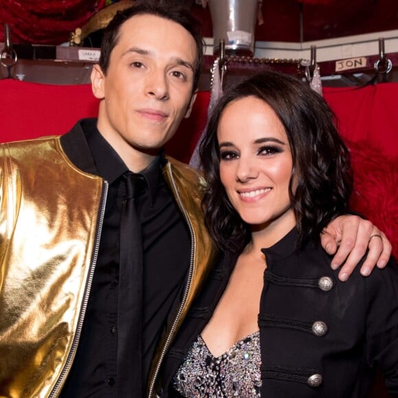 Grégoire Lyonnet et sa femme Alizée - Backstage de l'émission "Tous au Moulin Rouge pour le sidaction" au Moulin Rouge à Paris le 20 mars 2017. © Cyril Moreau - Dominique Jacovides / Bestimage