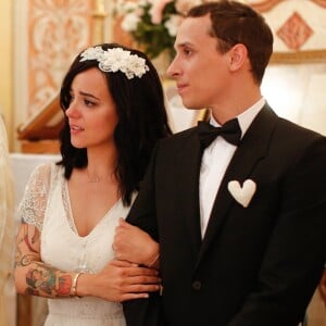 Mariage religieux en l'église de Villanova d' Alizée et Grégoire Lyonnet - Villanova le 18 juin 2016 © Olivier Huitel - Olivier Sanchez / Bestimage