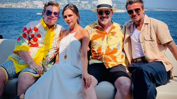 Victoria et David Beckham : Amoureux complices auprès d'Elton John