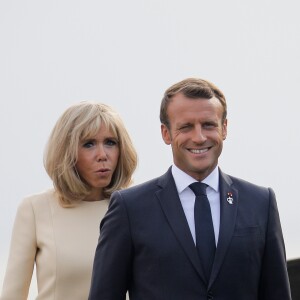 Le président français Emmanuel Macron et sa femme la Première Dame Brigitte Macron lors de l'accueil informel au sommet du G7 à Biarritz, France, le 24 août 2019. © Thibaud Moritz/Pool/Bestimage