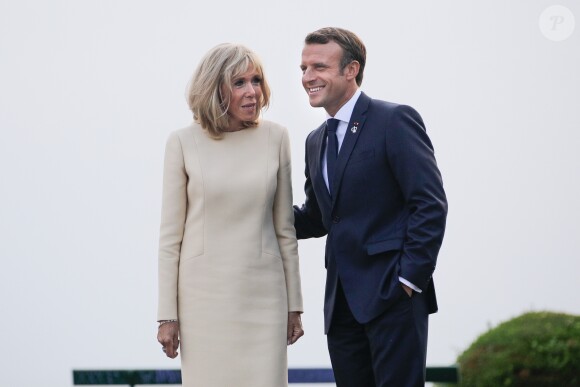 Le président français Emmanuel Macron et sa femme la Première Dame Brigitte Macron lors de l'accueil informel au sommet du G7 à Biarritz, France, le 24 août 2019. © Thibaud Moritz/Pool/Bestimage