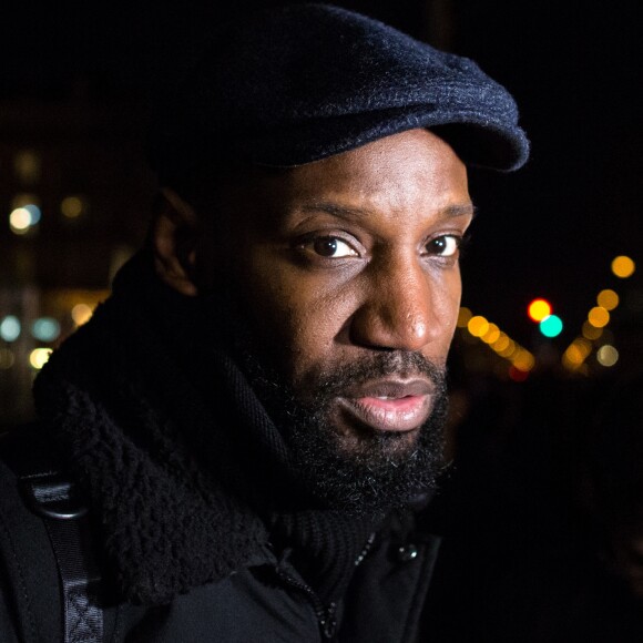 Abd al Malik lors du rassemblement contre l'antisémitisme place de la République à Paris le 19 février 2019. © Stéphane Lemouton / Bestimage