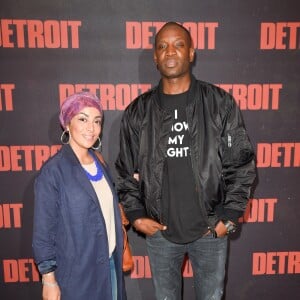 Abd Al Malik et sa femme Wallen - Avant-première du film "Detroit" au cinéma UGC Normandie à Paris, le 29 septembre 2017. © Coadic Guirec/Bestimage