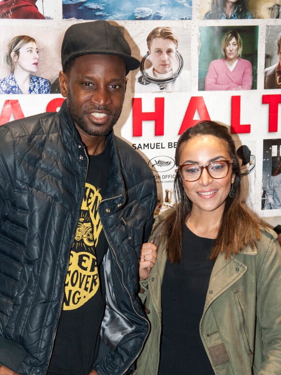Abd al Malik et sa femme Wallen - Avant-première du film "Asphalte" à Paris le 6 octobre 2015.