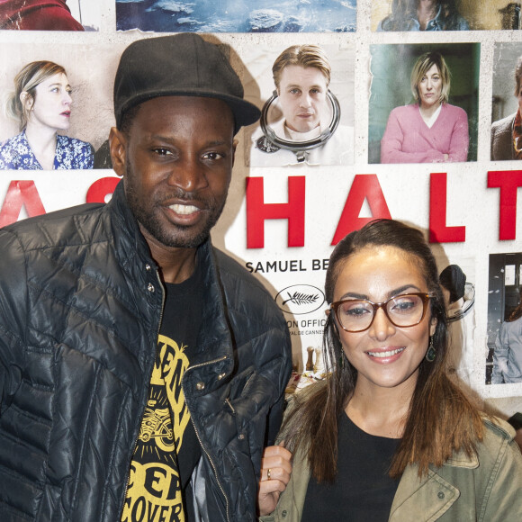 Abd al Malik et sa femme Wallen - Avant-première du film "Asphalte" à Paris le 6 octobre 2015.
