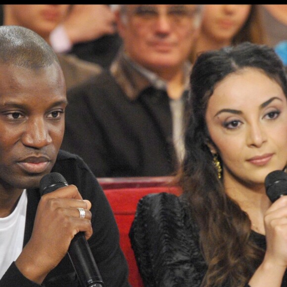 Abd Al Malik et sa femme Wallen - Enregistrement de la 500e émission "Vivement dimanche", Paris, le 13 avril 2011.