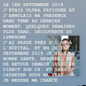 Agathe Auproux sur Instagram- Rentrée sur C8- 2 septembre 2019.