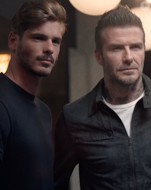 Giovanni Bonamay et David Beckham posent ensemble pour la marque  House 99. Mai 2019.
