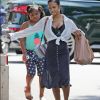 Exclusif - Christina Milian enceinte est allée faire des courses avec sa fille Violet à Los Angeles le 2 septembre 2019