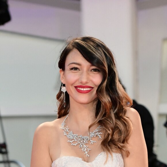 Delphine Wespiser (habillée en C. Guillarmé) sur le tapis rouge du film "About Endlessness" lors du 76ème festival international du film de Venise, la Mostra, le 3 septembre 2019.