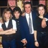 ARCHIVES - Gilbert Bécaud et ses filles Annes, Jennifer et Emily, 1990.