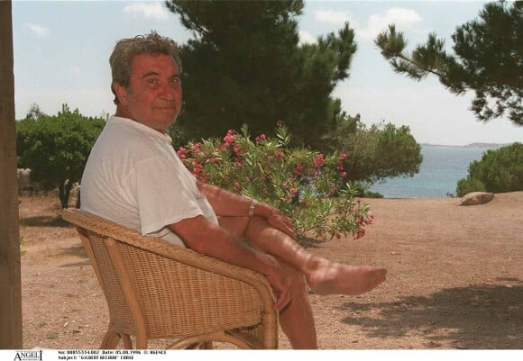 Gilbert Bécaud en Corse, le 5 août 1996.