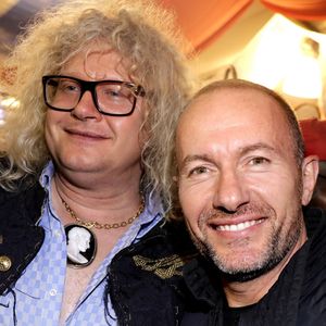 Pierre-Jean Chalençon et Pascal Soetens alias Pascal le Grand frère, Vincent Vinel - Soirée d'inauguration de la Foire du Trône sur la Pelouse de Reuilly à Paris le 5 avril 2019. © Cédric Perrin/Bestimage