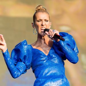 Céline Dion en concert à l'occasion du festival d'été Barclaycard British dans Hyde Park à Londres, le 5 juillet 2019.