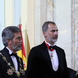 Le roi Felipe VI d'Espagne lors de la cérémonie de la rentrée judiciaire à Madrid le 9 septembre 2019.