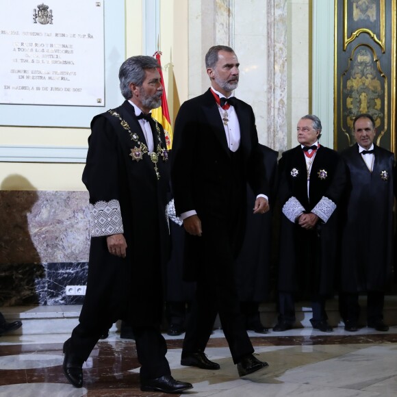 Le roi Felipe VI d'Espagne lors de la cérémonie de la rentrée judiciaire à Madrid le 9 septembre 2019.