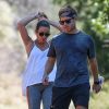 Exclusif - Lea Michele et son mari Zandy Reich sont allés faire une randonnée dans les hauteurs de Santa Monica, le 25 juillet 2019.