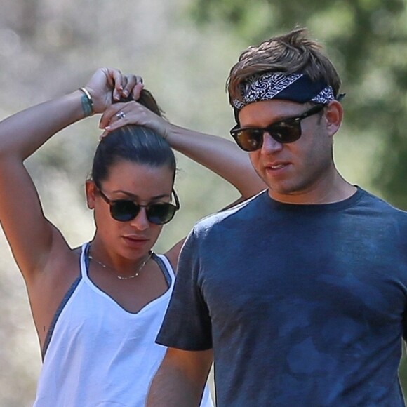Exclusif - Lea Michele et son mari Zandy Reich sont allés faire une randonnée dans les hauteurs de Santa Monica, le 25 juillet 2019.