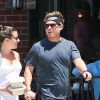 Exclusif - Lea Michele et son mari Zandy Reich sont allés déjeuner au Cafe Gratitude à Venice Beach. Les amoureux se sont assis en terrasse à l'abri du bruit et des regards, le 20 juillet 2019