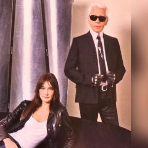 Carla Bruni rend hommage à Karl Lagerfeld sur Instagram, le 10 septembre 2019.
