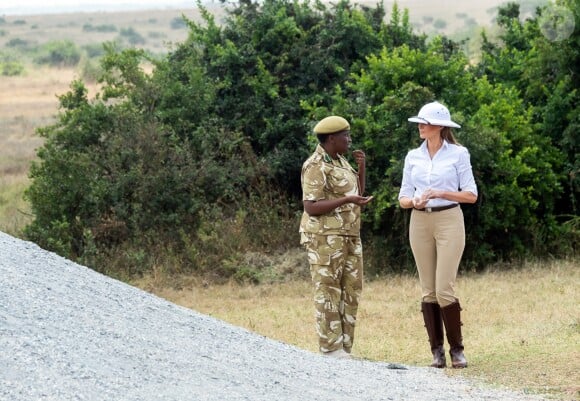 Melania Trump visite le Parc National de Nairobi, à l'occasion de son voyage officiel au Kenya. Le 5 octobre 2018