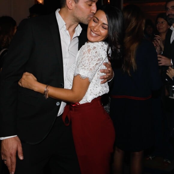 Karima Charni retrouve son collègue de la Star Academy 4 Mathieu Johann - Soirée de lancement du livre "Toujours y croire" de Miss France et Miss Univers 2016 I.Mittenaere à l'hôtel Vernet à Paris, France, le 6 novembre 2018. © CVS/Bestimage