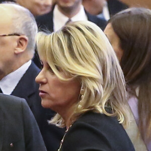 Manuel Valls et Susana Gallardo lors de la soirée des Prix du Royaume d'Espagne pour les entreprises (Premio Reino de España a la Trayectoria Empresarial) à l'école de commerce Institut d'études supérieures de commerce (IESE) de Barcelone, Espagne, le 25 février 2019.