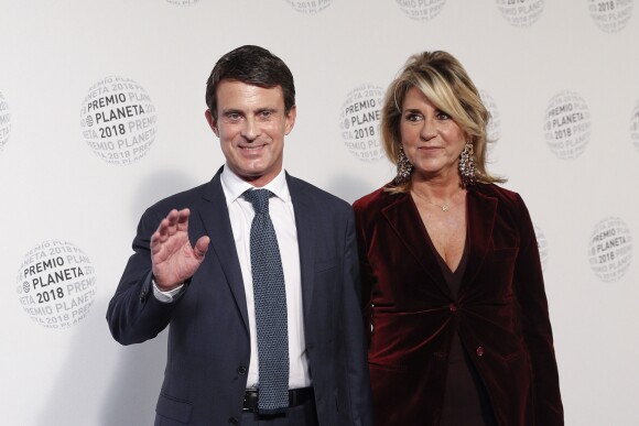Manuel Valls et Susanna Gallardo - Soirée "Los Premios Planeta 2018 awards" à Barcelone en Espagne le 15 octobre 2018.