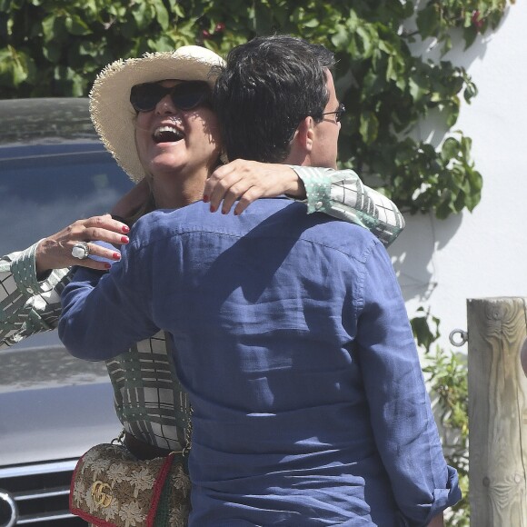 Exclusif - Manuel Valls et Susana Gallardo sont allés dîner au restaurant où ils se sont rencontrés il y a 1 an à Marbella. Le couple a célébré l'anniversaire de leur rencontre.