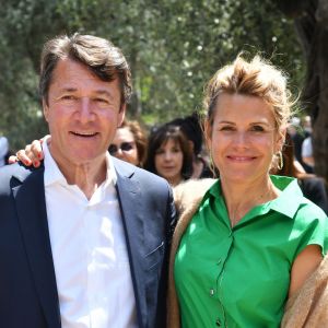 Exclusif - Christian Estrosi, le maire de Nice, et sa femme Laura Tenoudji - Christian Estrosi, le maire de Nice, et sa femme Laura Tenoudji ont fêté en famille le 1er mai dans les jardins de Cimiez pour la Fête des Mai à Nice, le 1er mai 2019. le maire a officiellement ouvert la Fête des Mai.