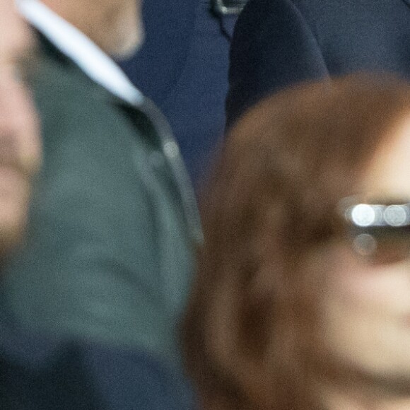 David Beckham dans les tribunes lors du match UEFA Ligue des Champions groupe A, opposant le Paris Saint-Germain (PSG) au Real Madrid au Parc des Princes à Paris, France, le 18 septembre 2019. Le PSG a gagné 3-0. © Cyril Moreau/Bestimage