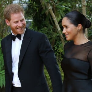 Le prince Harry, duc de Sussex, et Meghan Markle, duchesse de Sussex, à la première du film "Le Roi Lion" au cinéma Odeon Luxe Leicester Square à Londres, le 14 juillet 2019.