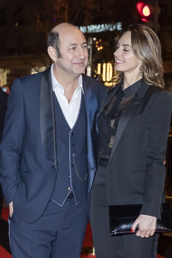Kad Merad et sa compagne Julia Vignali - Arrivées au dîner de la 44ème cérémonie des César au Fouquet's à Paris. Le 22 février 2019 © Borde-Jacovides / Bestimag