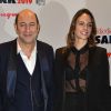 Kad Merad et sa compagne Julia Vignali - Photocall du dîner de la 44ème cérémonie des César au Fouquet's à Paris. Le 22 février 2019 © Pierre Perusseau / Bestimage