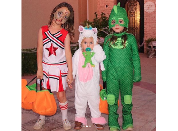 Les enfants de Megan Fox et Brian Austin Green, Noah, Journey et Bodhi, déguisés pour Halloween. Octobre 2018.