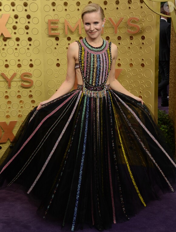 Kristen Bell (en Dior) aux Emmy Awards à Los Angeles, le 22 septembre 2019.