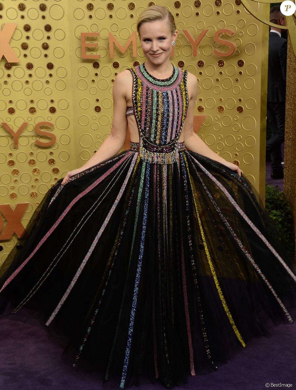 Kristen Bell (en  Dior)  aux Emmy Awards à Los Angeles, le 22 septembre 2019.