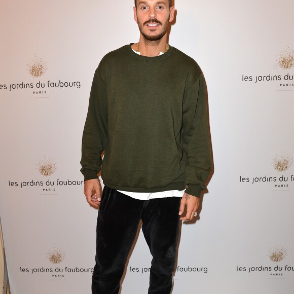 Exclusif - Matt Pokora (M. Pokora) - Inauguration du nouvel hôtel 5 parisien au coeur du Triangle d'Or "Les Jardins du Faubourg" à Paris le 10 septembre 2019. Situé à deux pas d'adresses prestigieuses telles que les Champs-Élysées, la place de la Concorde, le Faubourg Saint-Honoré et le Palais de l'Élysée, l'hôtel Les Jardins du Faubourg s'annonce comme le nouvel écrin incontournable du Triangle d'Or. A propos des Jardins du Faubourg : Avec 32 chambres et 4 suites, l'hôtel donne sur une cour intérieure végétalisée et possède une magnifique terrasse de plus de 100 m2. Le tout nouveau restaurant des Jardins du Faubourg, " La Régalade du Faubourg ", est confié au chef Bruno Doucet, initiateur de la bistronomie. Mêlant produits frais, de saison, de grande qualité avec une cuisine généreuse et contemporaine, cette nouvelle adresse inédite et pleine d'audace, fera le bonheur de tous les clients. Le bar, " The Confidentiel ", écrin chaleureux, élégant et intimiste, aux lumières tamisées le soir venu, propose une collection de cocktails originale et savoureuse. Les Jardins du Faubourg propose également un Spa d'exception de plus de 400 m2 avec une carte de soins unique signée Olivier Lecoq, une piscine intérieure aux dimensions exceptionnelles avec hammam et sauna, ainsi qu'une salle de fitness avec du matériel dernière génération, du coaching personnalisé et des cours de yoga. La gamme de produits de soins luxueuse et respectueuse de l'environnement Olivier Lecocq Paris est en vente dans le spa de l'hôtel. © Veeren/Bestimage